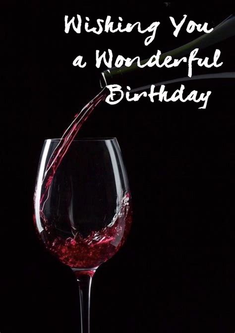 Happy Birthday Wishes With Red Wine Wallpapers