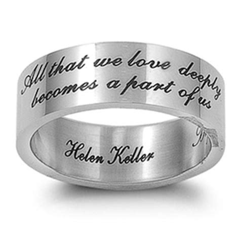 Inspirational Hellen Keller Quote Wedding Band 316