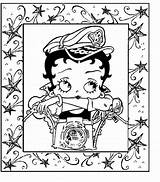 Betty Boop Coloring Pages Printable Motorcycle Baby Adult Print Newyork Funny Xcolorings Popular sketch template