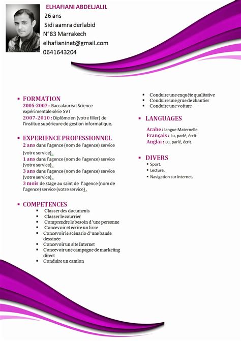 modele de cv originaux gratuit  telecharger sample resume