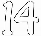 14 Numbers Number Coloring Printable Color Preschool Colorbynumber Drodd sketch template
