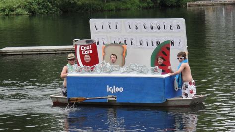 life  cooler  lake gilman boat float parade contest summer parade floats boat parade