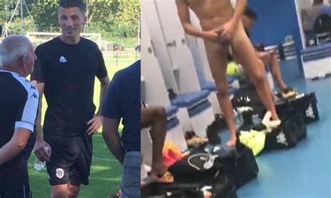 goalkeeper mathieu michel naked in lockerroom spycamfromguys hidden cams spying on men