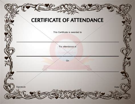 certificate  attendance images  pinterest certificate