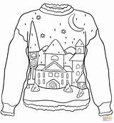 Sweater Printable Colorare Invernali Natale Disegni Indumenti Maglione Dellinverno Citta Scribblefun sketch template