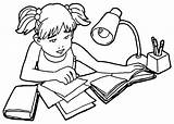 Homework Doing Girl Clipart Drawing Young 1980 Draw Assignment Sketch Deviantart Cliparts Please Clipground Help Sources Favourites Add sketch template
