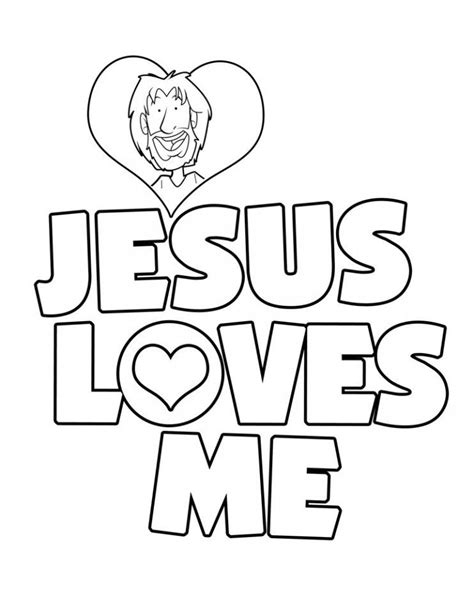 jesus loves  coloring page   jesus loves