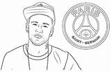 Neymar Psg Champions Colorare Disegni Uefa Ligue Liga Campeones Cr7 Fargelegging Tegninger sketch template