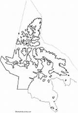 Nunavut Map Canada Outline Provinces Blank Coloring Enchantedlearning Printable Newfoundland Territories Canadian Northamerica Outlinemap sketch template
