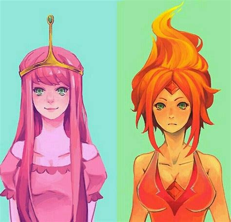 Princess Bubblegum And Flame Princess Adventure Time