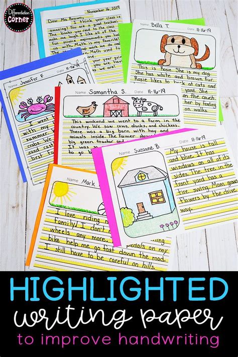 highlighted adaptive writing paper paper diy