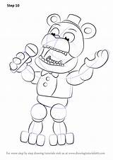 Freddy Withered Nights Five Draw Freddys Drawing Bonnie Coloring Pages Step Template Tutorials Sketch sketch template