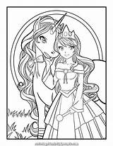 Coloring Fairy Jade Unicorns Fairies Unicron Coloringonly Mythical sketch template