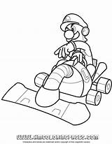 Coloring Kart Mario Pages Comments sketch template