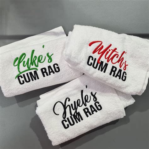 embroidered cum rag with personalised name customkings reviews on