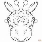 Mask Giraffe Coloring Printable Pages Template Animal Masks Giraffes Colour Kids Supercoloring Animals Drawing Da Wild Word Templates Source Choose sketch template