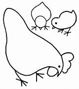 Hen Drawing Chicken Simple Template Chicks Chook Applique Pattern Patterns Pages Li Ru Chick Templates Embroidery Cartoon Coloring Rooster Hens sketch template