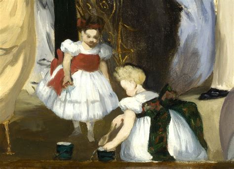 Édouard Manet Detalle De Niñas Jugando En La Música En Las Tullerías