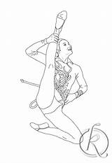 Gymnastique Grs Colorier Travaux Graphiques Rythmique Greatestcoloringbook sketch template