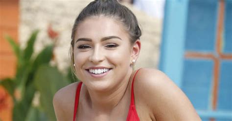 love island or baywatch zara mcdermott sizzles in plunging crochet