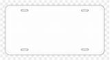 Plate License Clip Blank Clipart Look sketch template