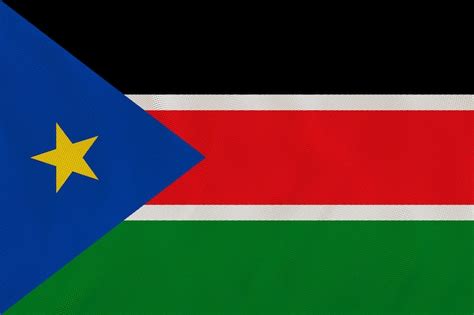 fondo de la bandera nacional de sudán del sur con la bandera de sudán