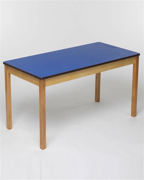 tuf class childrens rectangular wooden table blue