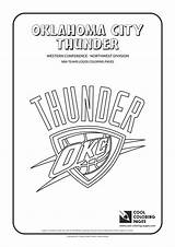 Coloring Nba Pages Basketball Thunder Teams Logos Oklahoma City Cool Logo Clubs Team Sports Printable Print Activities Conference Western 1654 sketch template
