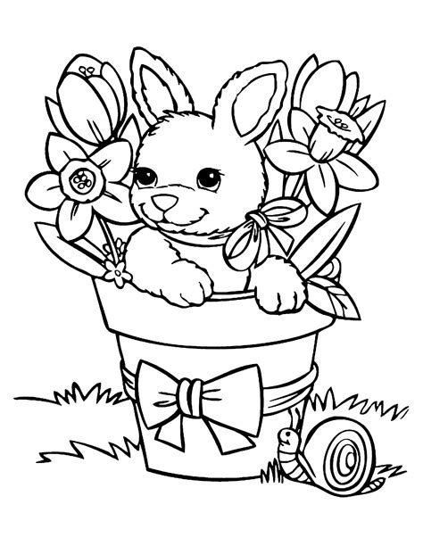 bunny coloring page  preschool    svg file