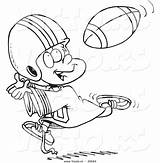 Coloring Football Pages Cartoon Catching Guy Boy Popular Coloringhome sketch template