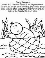Moses Coloring Baby Basket Pages Bible Passover Crafts Slime Sunday School Printable Church Preschool River House Kids Craft Churchhousecollection Sheets sketch template