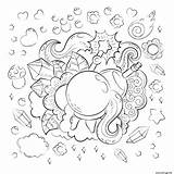 Magie Coloriage Doodle Adulte Adult Motif Disegnata Reticolo Scarabocchio Concetto Magico Anastasia Giunte Distintivi Toppe sketch template