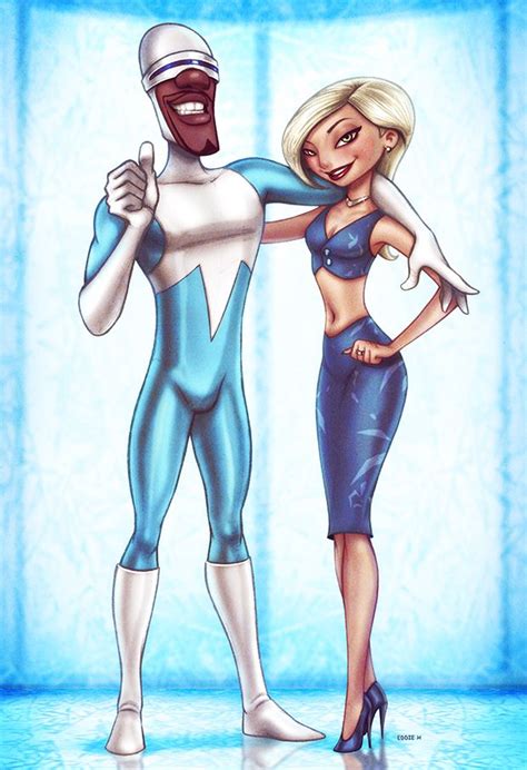 Frozone And Mirage Pose For A Picture Disney Fan Art Disney