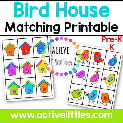 bird house color match printable active littles
