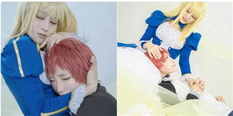 the cutest saber and shirou cosplay couple fate stay night amino