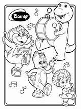 Coloring Barney Pages Friends Dinokids Close Print sketch template