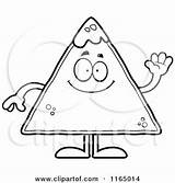 Salsa Tortilla Mascot Chip Waving Coloring Clipart Cartoon Outlined Vector Cory Thoman Regarding Notes sketch template