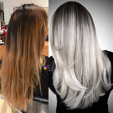 breaking the brass to silver ash hair color formulas