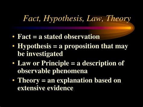 fact hypothesis law theory powerpoint