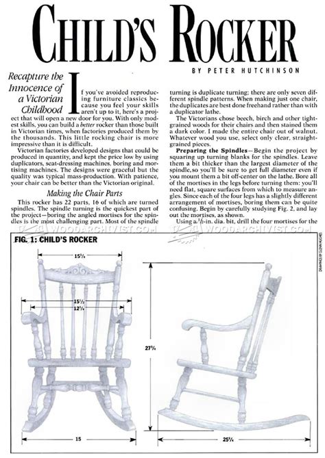 kids rocking chair plans woodarchivist