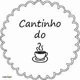 Café Cantinho Desenho Escolha Decorativos Quadros Xicaras Mão sketch template