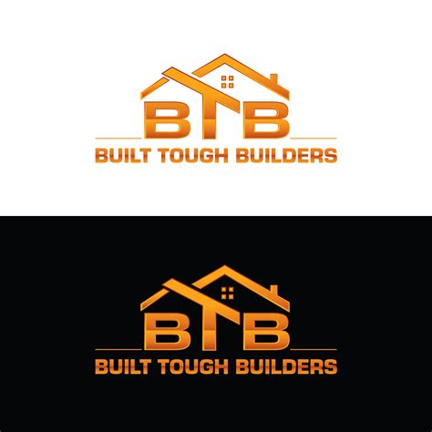 elegant playful home builder logo design  built tough builders