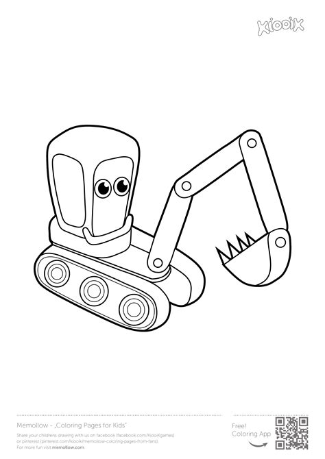 excavator coloring sheet coloring pages