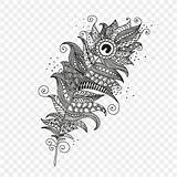 Zentangle Feathers sketch template