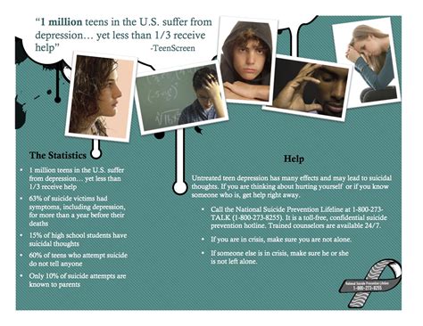 striving  mental health teen depression suicide brochure