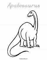 Apatosaurus Twisty Noodle sketch template