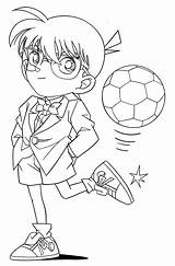 Conan Detective Coloring Colouring Pages Konan Anime コナン Kick Ball ぬりえ Drawing 名探偵 Drawings Cartoon Categories Book Search Sketch sketch template
