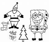 Spongebob Christmas Coloring Pages Santa Squarepants Printable Xmas Stocking Tree Boots 2010 Disney Kids Printables Plays Sheets Church Cartoons Claus sketch template