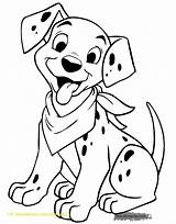 Puppy 101 Dalmatians Coloring Dalmatian Pages Dog Ausmalbilder Disney Hunde Printable Drawing Cartoon Print Drawings Kids Disneyclips Illustration Clip Sheets sketch template