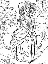 Victorian Coloring Pages Woman Printable Girls Color Recommended Girl sketch template